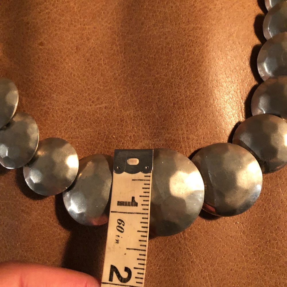 Southwestern Style Silver Concho Necklace - Picture 4 of 4